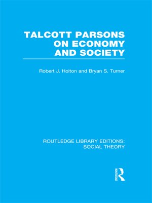 cover image of Talcott Parsons on Economy and Society (RLE Social Theory)